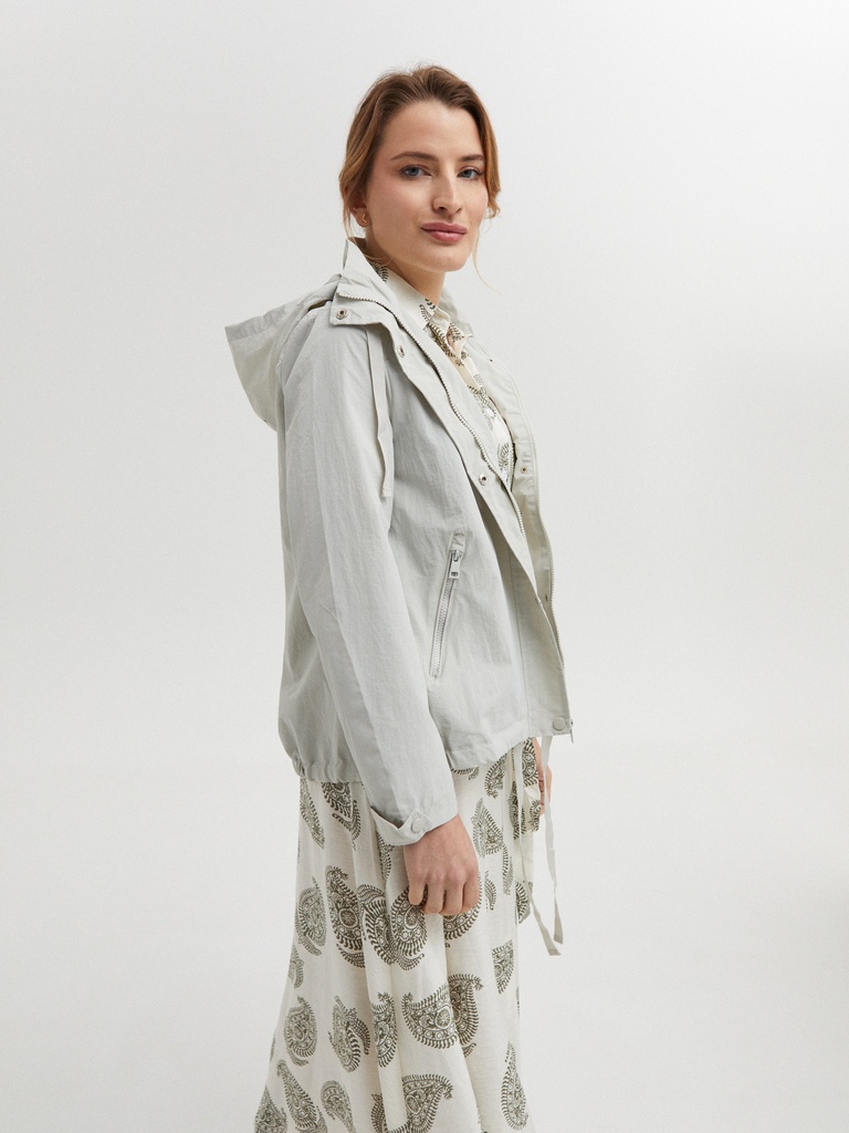 Chaqueta fina primavera capucha desmontable