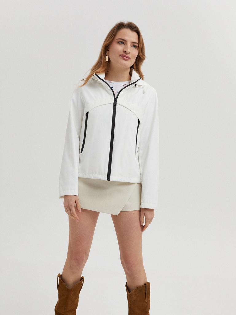 Chaqueta fina corta con capucha desmontable (Pack 5)