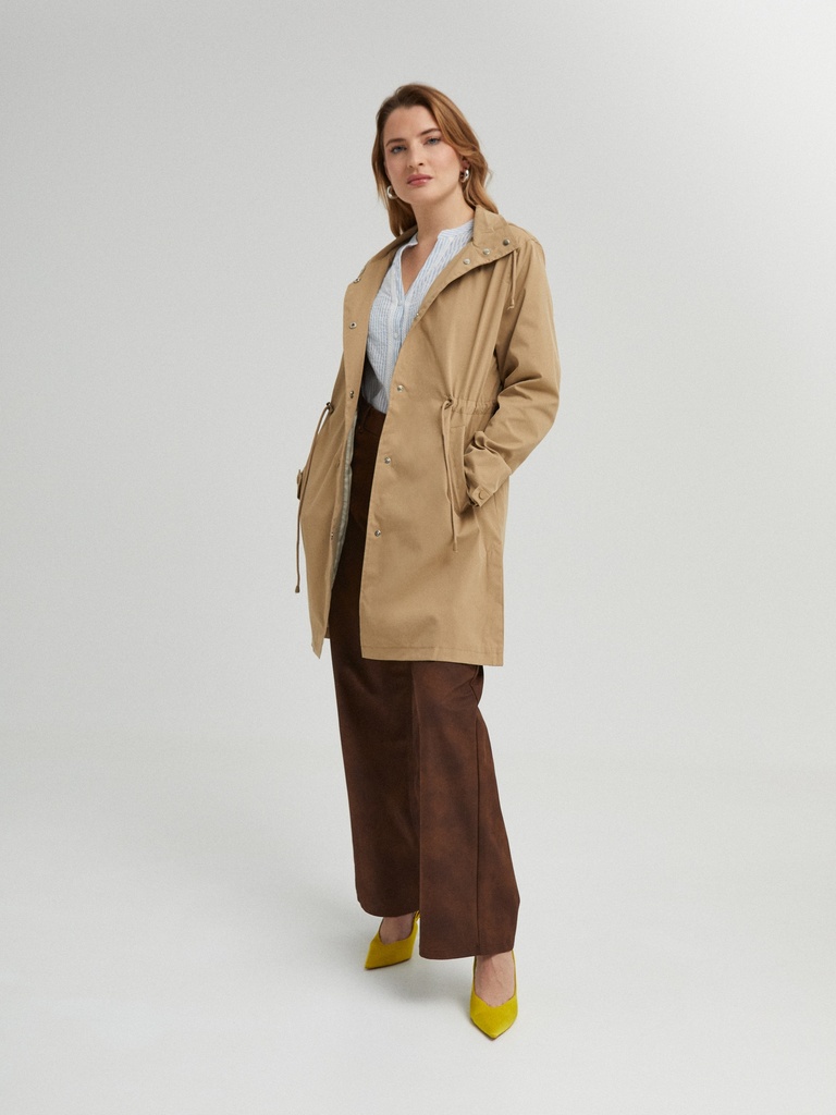 Chaqueta tipo gabardina parka fina