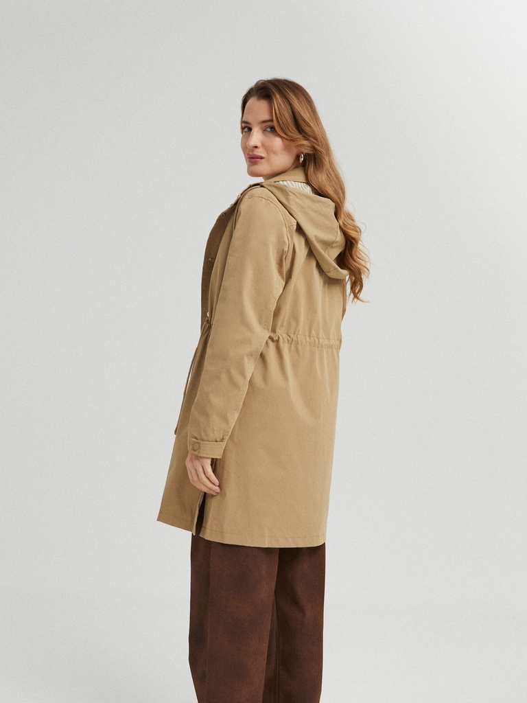 Chaqueta tipo gabardina parka fina