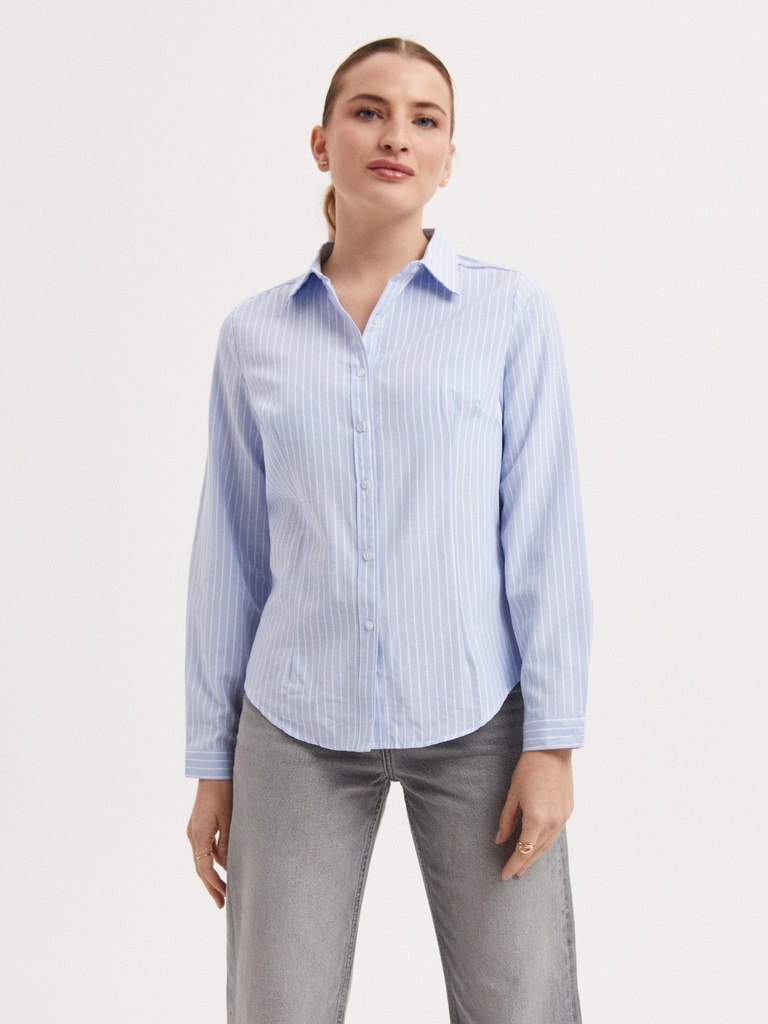 Camisa Rallas Oxford Rosa/Azul M775(Pack12)